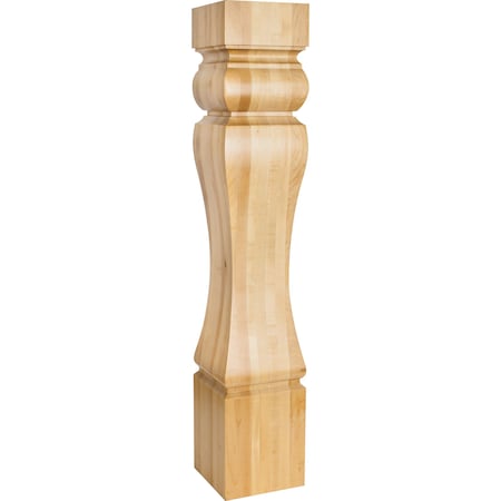 Hardware Resources 6-1/2" Wx6-1/2"Dx35-1/2"H Rubberwood Baroque Post P37-6.5RW